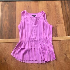 V neck ruffle peplum top